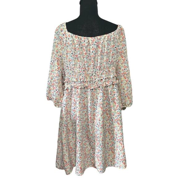 As U Wish Floral Squareneck babydoll dress - Picture 4 of 5